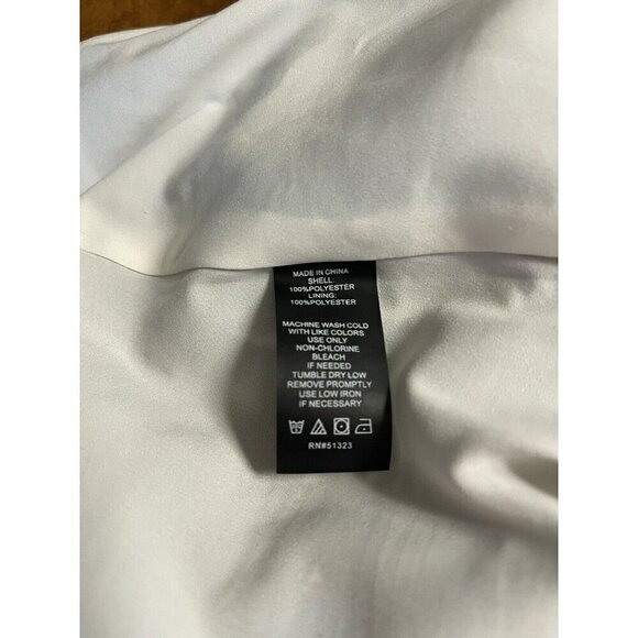 Vince Camuto Abstract Bright Blue White Black Print A Line Skirt Size 10 Lined - Picture 7 of 10